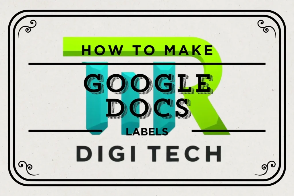 how to make labels on google docs
