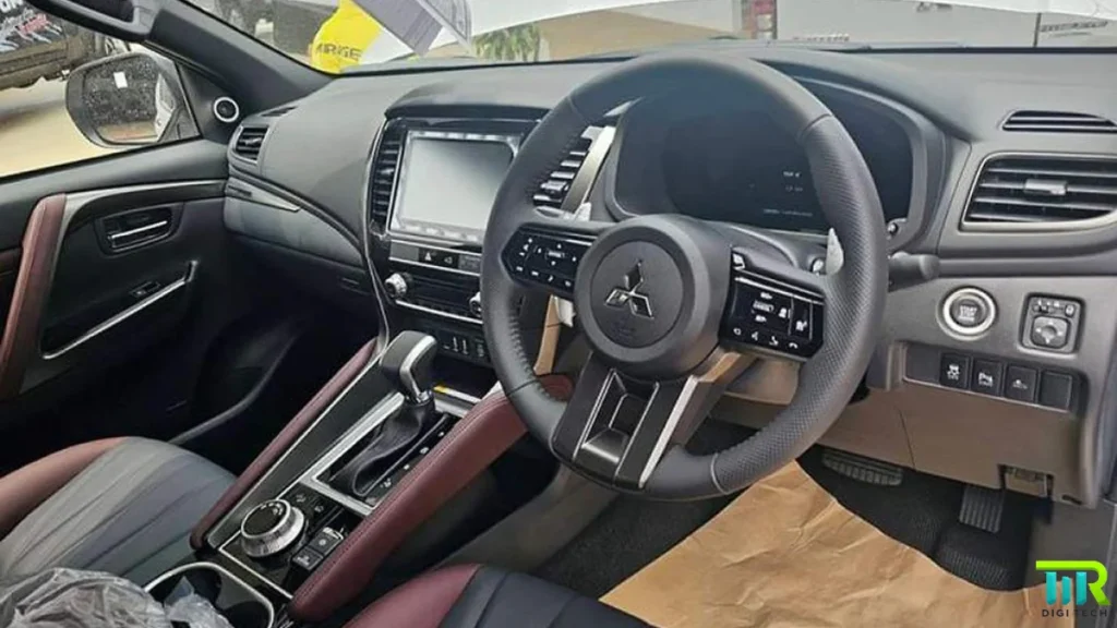 2024 Mitsubishi Pajero Sport facelift leaked; steering wheel and dashboard; image source: carsales.com.au