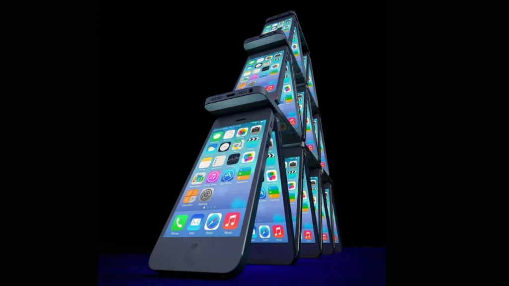 Apple's Roadmap; Apple iPhones placed upon each other