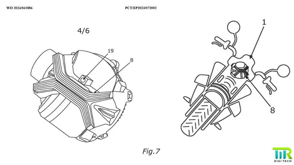Patent Drawing: BMW's Gimbal-Mounted Headlight and Rider Assist System. Image Source: https://www.cycleworld.com/