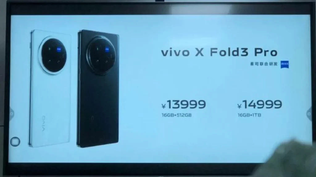 Vivo X Fold 3 Pro; Price Leaked; Image Source: WHYLAB