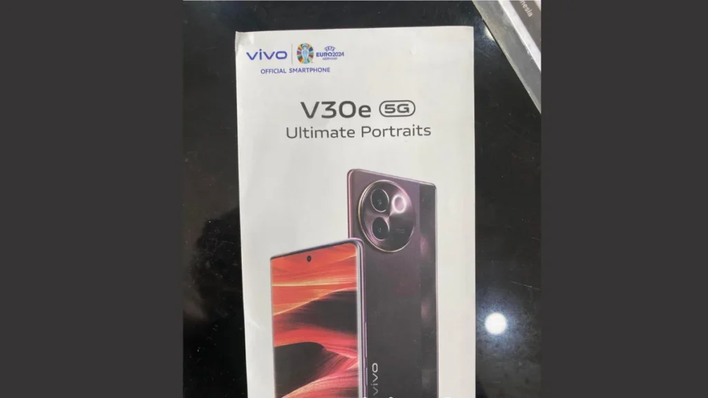 Vivo V30e leaked retail box