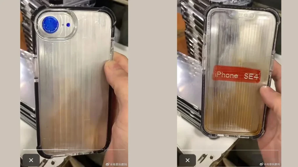 iPhone SE 4 Leaked Case; Front and back Case view of iPhone SE 4