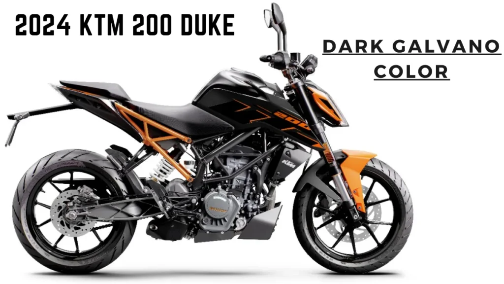 2024 KTM 200 Duke New Dark Galvano color scheme