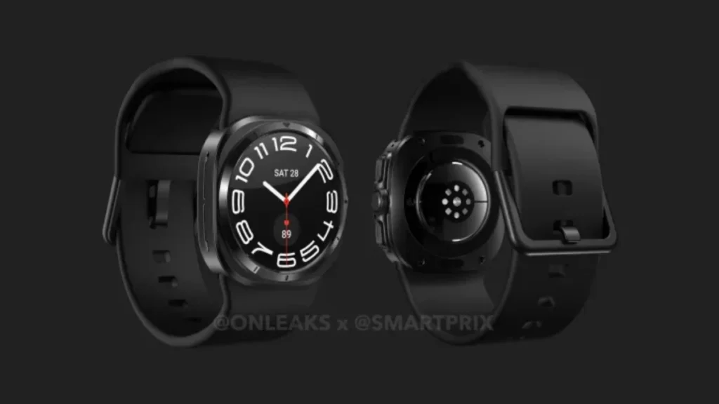 Samsung Galaxy Watch 7 Ultra Clear Front View Display and back view