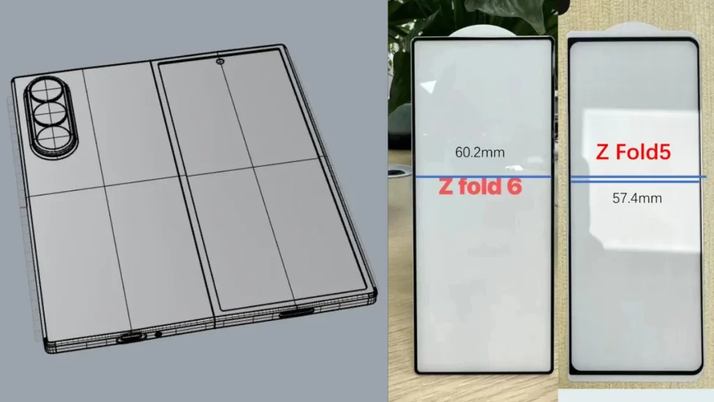 Samsung Galaxy Z Fold 6 Leaked Screen Protector and Render